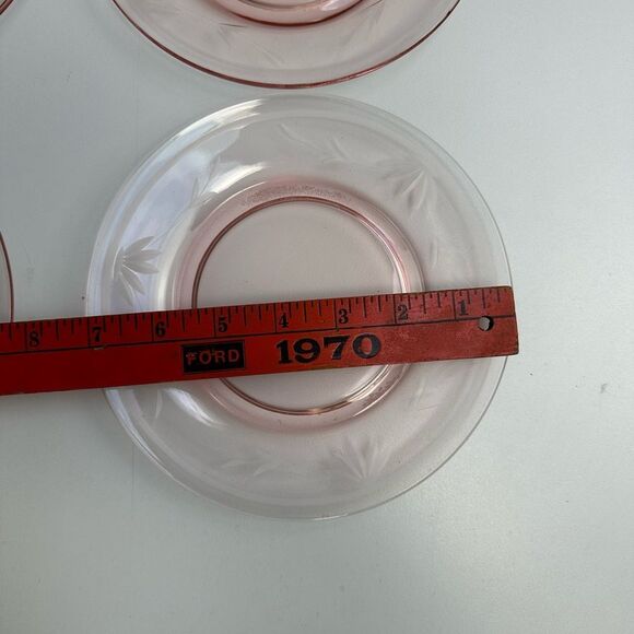 Various Vintage Pink Depression Glass Collection Plates, Dish, Serving Items - Picture 8 of 15